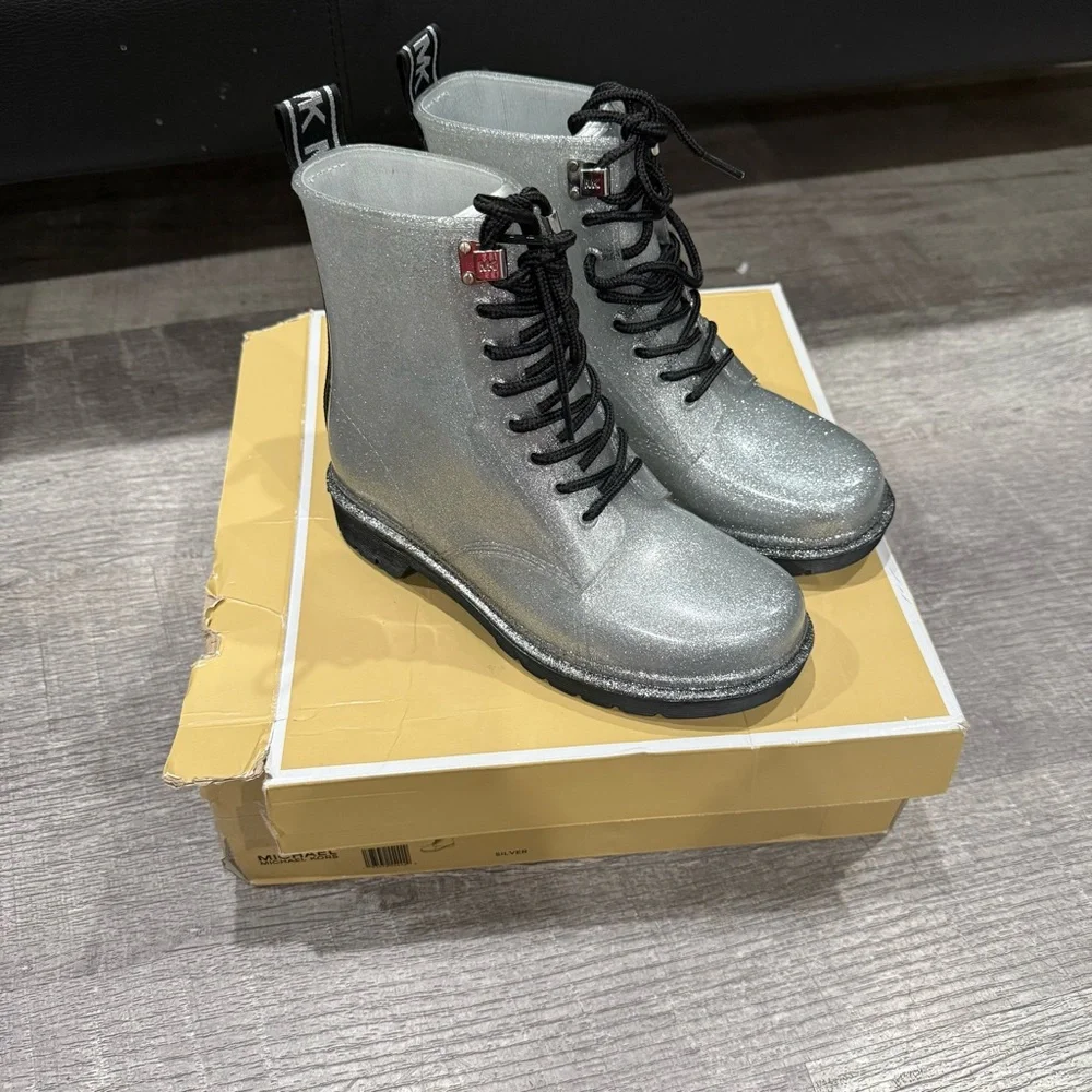 Michael Kors‎ Tavie Rain Bootie Silver